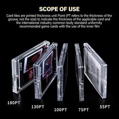1-20Pack 55pt-180pt Magnetic Card Holder Sleeve One-Touch For Trading Cards US