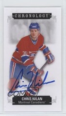 2018 Upper Deck Chronology Time Capsule Canvas Minis 21/30 Chris Nilan Auto a2v