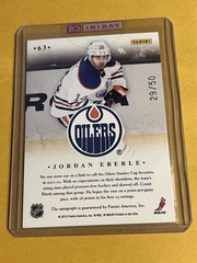 2011-12 Panini Elite – Jordan Eberle Elite Signatures #63 – Auto Serial #29/50
