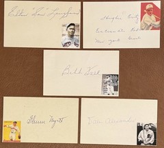 COLLECTION OF SIGNED 3×5 INDEX CARD Custom 1920’s LOT Of (5) Lot GG