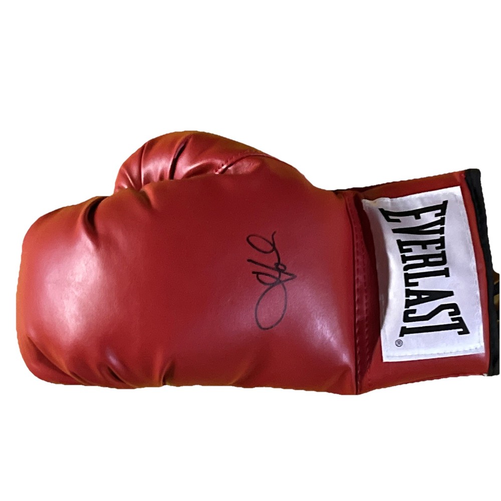 BOXING CHAMPION HOLLY HOLM AUTOGRAPH RED EVERLAST BOXING GLOVE JSA BOXING HOF