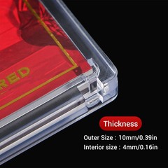 5PACK 175PT Horizontal Booklet Magnetic Card Holder for 2 Trading Cards Display