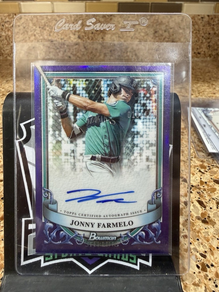 Jonny Farmelo 2024 Bowman Sterling Purple Refractor Auto Autograph /120 (Grade!)