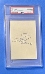 Joe Louis 1974 VFW Signed Autograph Event Card PSA SLABBED