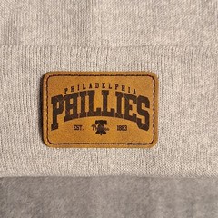 Phillies Leather Rectangle Patch MLB (Patch Only)