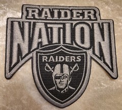 Las Vegas Raiders Nation 4″ Iron On Embroidered Patch~USA Seller!