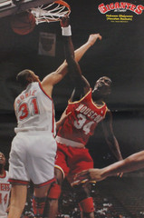HAKEEM OLAJUWON Vintage Poster Houston Rockets 16.25 x 11.25″ NBA Basketball