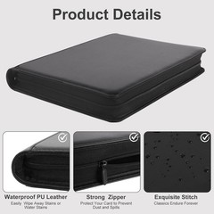 Toploader Binder Holds 324Toploaders 9 Pocket Top Loader Binders with Sleeves..