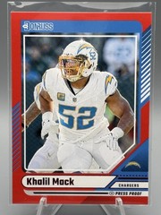 2024 Donruss #9 Khalil Mack Press Proof Red