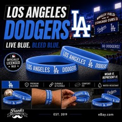 Loa Angeles Dodgers ~ Silicone Wristbands ~ New In Bag ~ MLB (Set Of 2)