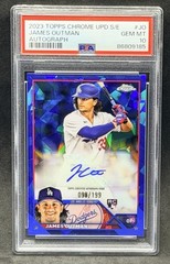 2023 Topps Chrome Update Sapphire James Outman AUTO RC /199 PSA 10 GEM MINT