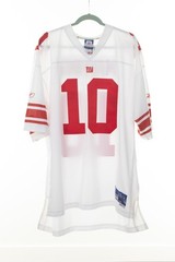 Eli Manning #10 New York Giants NFL Equipment White Stitched Reebok Jersey 2XL