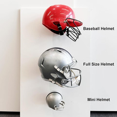 4 Pack Football Helmet Wall Mount Display Holder Hanger for Full or Mini Helmet,