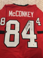 Ladd McConkey Signed Custom Jersey Georgia Bulldogs Beckett Witness