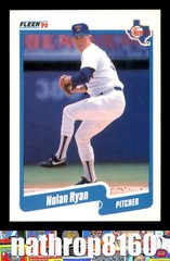 1990 Fleer #313 Nolan Ryan HOF NM/NM+ Texas Rangers 11708