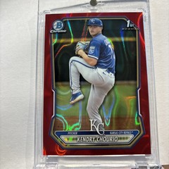2026 Bowman Chrome 1st Bowman Kendry Chourio BCP-7 Red Lava Refractor 3/5