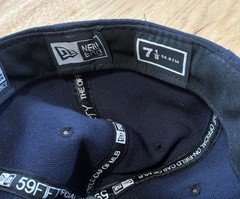 New Era New York Yankees Hat Cap 7 1/8 Authentic Collection Made In USA Blue