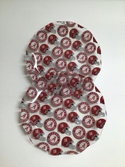 Alabama Crimson Tide SET OF 2 College Football Plastic Dish Plate Tray 11” NEW