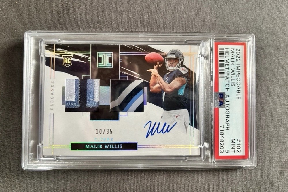 2022 Impeccable Elegance Helmet Patch Malik Willis RPA /35 PSA 9 (population 1)