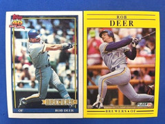 Rob Deer 1991 Topps 40th Anniversary & 1991 Fleer Baseball – Brewers