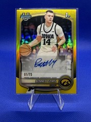 2025-26 Bowman Chrome U Bennett Stirtz Yellow 1st Refractor Auto 01/75
