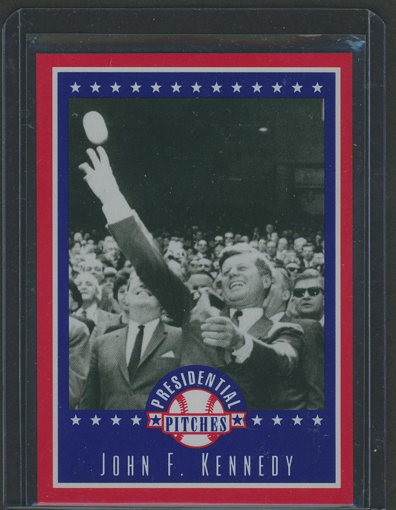 JOHN F. KENNEDY JFK PRESIDENTIAL FIRST PITCHES BASEBALL CARD
