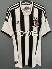 MEN’S ADIDAS JK BESIKTAS 2013/2014 SOCCER FOOTBALL SHIRT JERSEY MAILLOT SIZE S