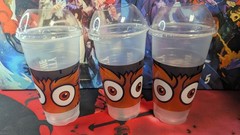 Lot Of 3 Wawa Gritty Smoothie Philly Flyers Hockey Team Mascot Plastic Cup Lid