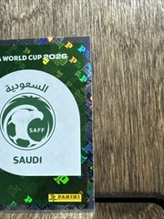 2026 Panini FIFA World Cup Sticker #KSA 1 Team Logo – Saudi Arabia FOIL