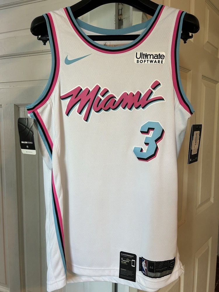 Nike Miami Heat Vice City Edition Authentic Jersey Dwane Wade Medium 2017