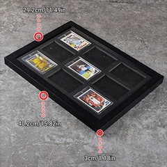 Wooden Trading Card Wall Mount Display Case Frame For PSA / Magnetic Card Sleeve