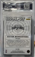 2024-25 Panini Obsidian Hotspot Victor Wembanyama #8 Green Flood /25 POP 4