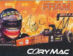 Cory Mac NHRA Autographed 8×10 Photo