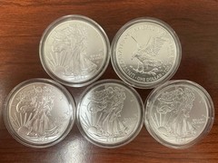 Lot of 5 U.S .999 2025 -1- 0 Z American Eagle C.0.i.n