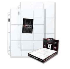 (50) 9 Pocket Pages BCW PRO Binder Cards / Coupon Sleeves with Ultra Protection