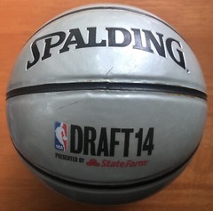 NBA Draft 2014 Silver 7-Inch Mini Basketball Embiid Wiggins LaVine FREE SHIPPING