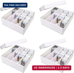 4 Pack Trading Card Storage Box,4400 Count Card Storage Box,Baseball Card Storag
