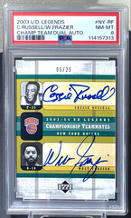 ( /25 ) Russell / Frazier 2003-04 UD Legends Championship Teammates Auto knicks