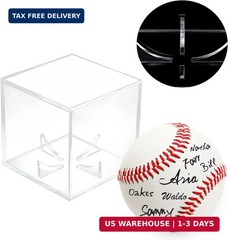 8 Pack Acrylic Baseball Case for Display, UV Protected Baseball Display Cube, Au