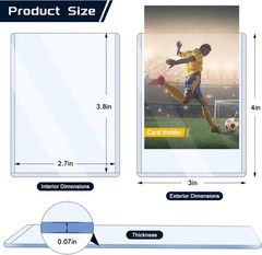 3″x4″ TopLoad Card Sleeves 35PT 25-200PCS Clear PVC For Pokemon Football Cards