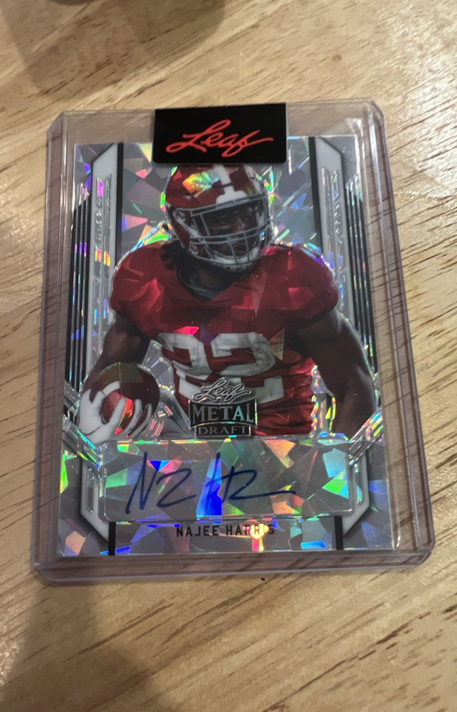 2021 Leaf Metal Draft – Portrait Autographs Najee Harris #PA-NH2 Silver Crystals