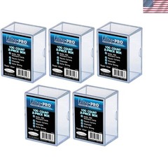100 Count Clear Plastic Storage Box Set – 5 Pack with Removable Compartment