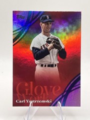Carl Yastrzemski Topps 2026 Series 2 Glove Work Pink Rainbow Foil #GW-38 Red Sox