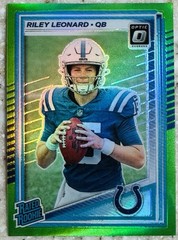 2025 Panini Donruss Optic Riley Leonard RR Neon Green Refractor #255 /199 Colts