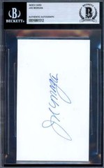 Joe Morgan Beckett BAS Signed 3×5 Index Card Autograph