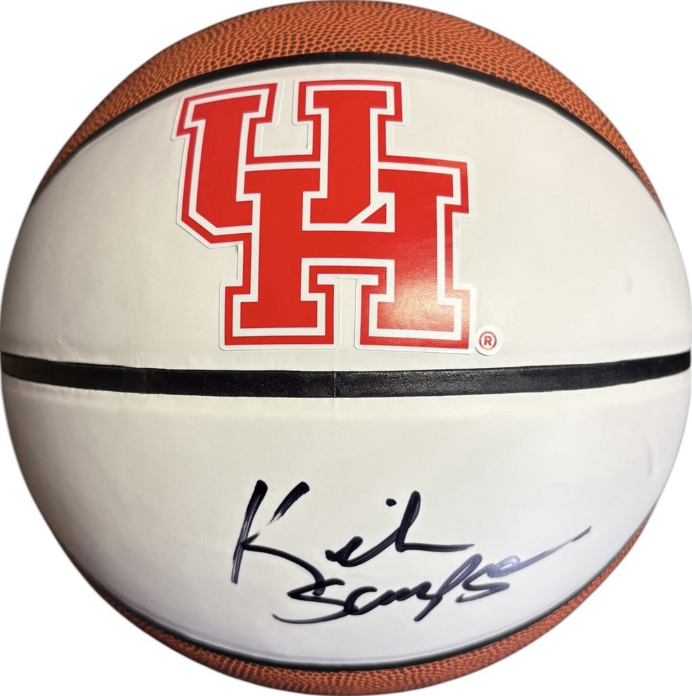 Houston Cougars Kelvin Sampson Signed Logo Basketball Beckett Certified