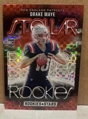2024 Panini Rookies & Stars – Stellar Rookies Drake Maye #SR-DME Red Plaid (RC)