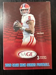 2026 SAGE High Series Football Blaster Box Factory Sealed 🚚✅