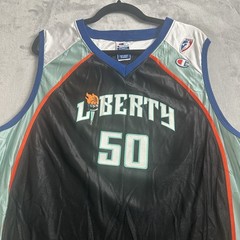 Vintage 90s WNBA New York Liberty Rebecca Lobo Jersey Size XL Champion