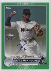 2022 Topps Pro Debut Green Auto 90/99 Kahlil Watson #PD-104 Auto 18yu